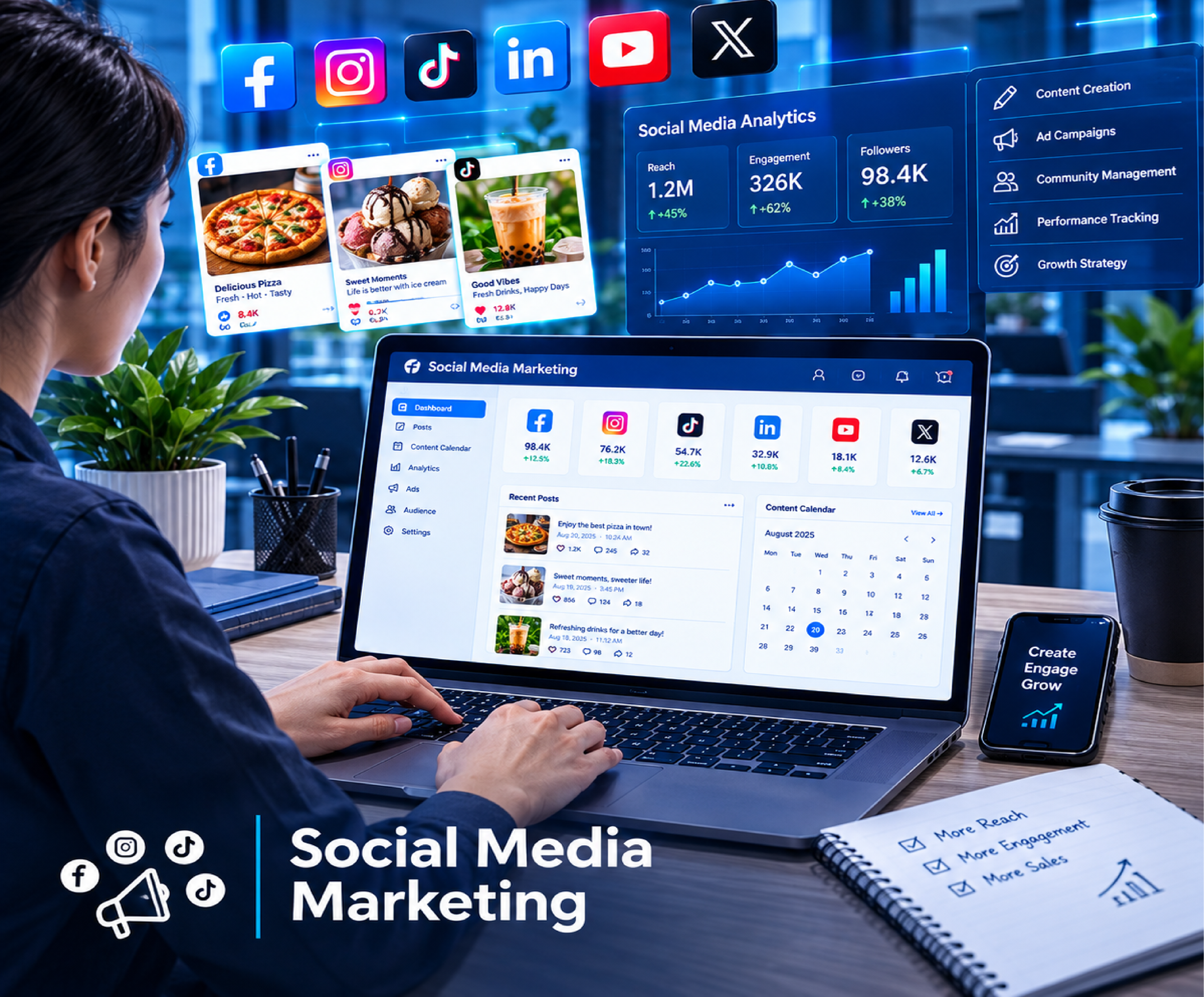 Social media marketing icon